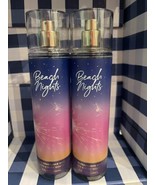 NEW Beach Nights Fine Fragrance Mist 8 oz Bath &amp; Body Works X 2 Bottle - £45.38 GBP