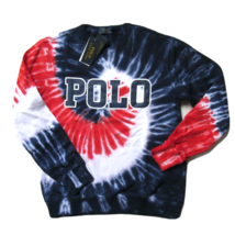 NWT Polo Ralph Lauren Men&#39;s Americana Tie-Dye Red White Blue Terry Sweat... - £41.00 GBP