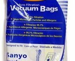 Sanyo Upright Type PU-1 Vacuum Bags Microfiltration with Closure - 9 Pack - $19.00