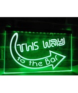 This Way to the Bar Illuminated Led Neon Sign Bar Signs Home Bar Decor L... - £20.55 GBP+