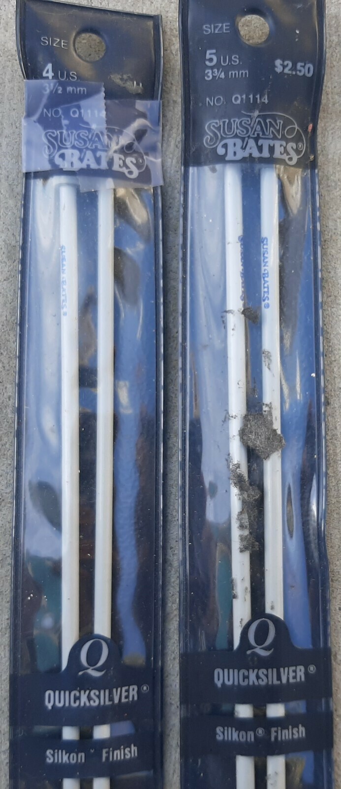 Susan Bates Quicksilver Knitting Needles Lot of 2 Pairs (a Size 5 & a Size 4) Item image 2
