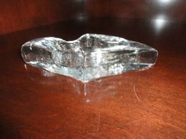 vintage heavy clear glass cigar ashtray 8.5" L X. 4" X 1.5" image 5