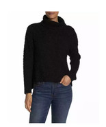 Bobeau Nordstrom Women Popcorn Turtleneck Sweater M Black Bubble Plush H... - $22.77