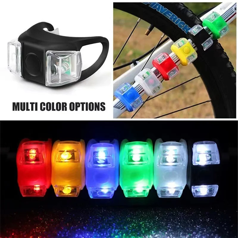 Sporting LED Bicycle Taillight Silicone Bike Front Rear Light Waterproof Night C - £23.83 GBP