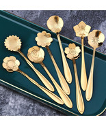 8PCS High Quality Floral Creative Coffee Spoons Stainless Steel Spoon Set - $12.38