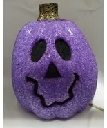 Vintage Halloween Seasons Melted Plastic Popcorn purple Pumpkin Light Up... - £17.68 GBP