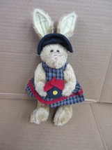 NOS Boyds Bears Emily Babbit 9150-22 Bunny Rabbit Plush Birdhouse Plaid B79 R - £21.32 GBP