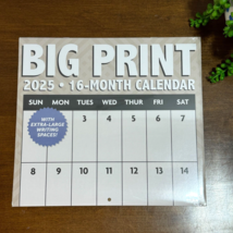 2025 Wall Calendar Big Print 11 x 10 inches Extra Large Writing Space - £11.54 GBP