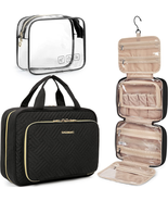 BAGSMART Toiletry Bag Hanging Travel Makeup Organizer with TSA Approved ... - £32.65 GBP