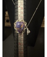 925 Sterling Silver Charoite Ring Size 8 - $40.00