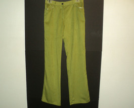Cynthia Steffe Jeans Pants Size 6 Cotton Suede Olive Green Boot Cut Mde ... - $23.56