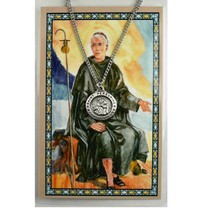 St. Peregrine Necklace with a Laminated Prayer Card and 24 Inch Chain - £17.52 GBP