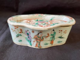 Ancien Chinois Qing Dynast Famille Rose Porcelaine Cricket Cage - £198.31 GBP