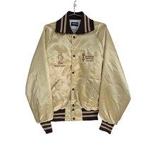 VTG Holloway Stroehmann Gold Baseball Jacket Quilted Lining Bob Chief En... - $87.32