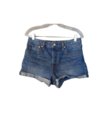 Levi&#39;s White Oak Cone Denim Button-Fly Jean Shorts Size 31 Cuffed Medium... - $16.82