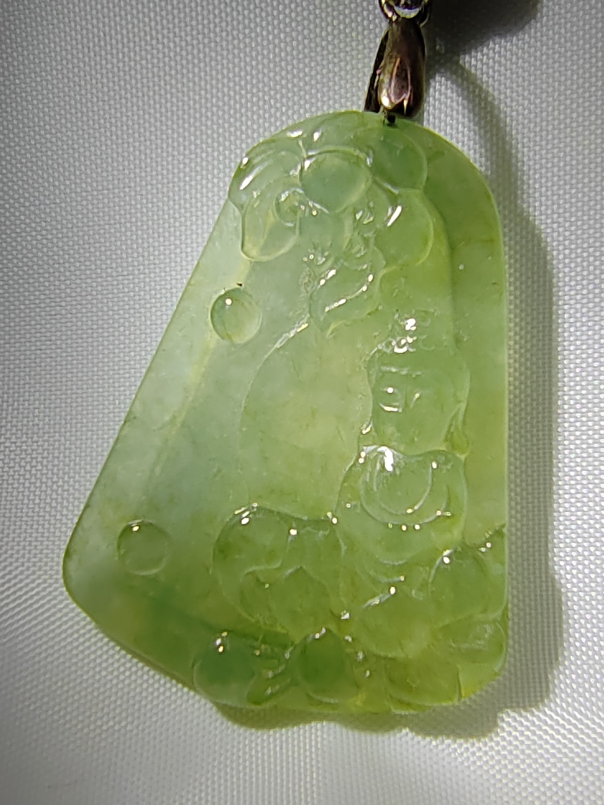 Primary image for Glassy Ice Clear Natural Burma Jadeite Jade Enlightenment Pendant # 38.20 carat
