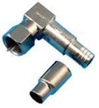 2 pack 25-7146 Aim 257146 &quot;f&quot; r/a  crimp on f59r connector 90 degree 2 piece cri - £4.27 GBP