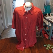 Saddlebred 2X Red Button-down Shirt, Men&#39;s Button-up, Classic Red Shirt,... - £11.61 GBP