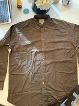 Mens Beretta long sleeve brown button down shirt, size L - £31.13 GBP