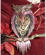 Majestic Steampunk OWL Wall Hanging Display Mixed Media Unique Gifting D... - €15,44 EUR
