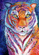 tiger wildlife jungle forest animal soul searching ceramic tile mural backsplash - £47.47 GBP+