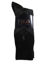 Polo Ralph Lauren Mens Trouser Dress Socks Black Argyle/Black 3 pack Siz... - $19.99