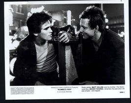8 x 10 press photo RUMBLE FISH movie MATT DILLON &amp; MICKEY ROURKE - $13.81