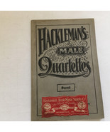 Vintage old Hackleman&#39;s male quartettes sacred song book church choir music - $18.76