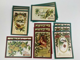 Victorian Greetings Postcard Reproductions Set of 14 Cards - 5 Different Designs - £9.03 GBP