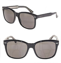 GUCCI 0050 Classic Square Black Crystal Sunglasses GG0050 Vintage Unisex 001 - £195.46 GBP