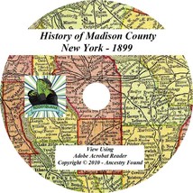 1899 History &amp; Genealogy Madison County New York NY - £4.63 GBP