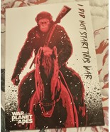 War For The Planet of the Apes Promotional Card 5 3/4X4 1/4 Inch I Did N... - $913.24 MXN