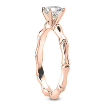 1.01ct Round Shape VS2 D Wedding Solitaire Diamond Engagement Ring 14K Rose Gold - £2,393.62 GBP