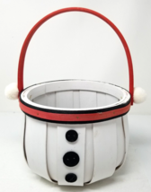 Whimsical Snowman-Themed Basket - Holiday Decorative Storage with Pom-Po... - £15.11 GBP