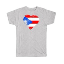 Puerto Rican Heart : Gift T-Shirt Puerto Rico Country Expat Flag - £14.15 GBP