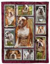 Funny Bulldog Blanket Gift For Dog Lover Fleece Sherpa Blanket Birthday Xmas - $34.00+