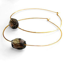 Citrine by the Stones Large Julia Hoop Earrings NWT - £77.63 GBP