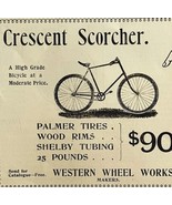 Crescent Scorcher Bicycle 1894 Advertisement Victorian Bikes High Grade ... - $466.05 MXN