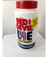 Vintage Lewis Red Devil Lye Drain Opener 18 oz crystals clogged sink mos... - $50.00