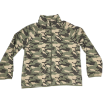 Wonder Nation Jacket Boys XL 14-16 Husky Green Camo Pockets Full Zip Fleece - $14.23