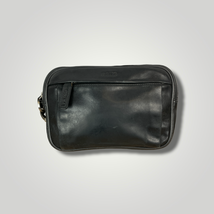 Vintage Picard Leather Travel Bag Small Wallet Wristlet Black P1006 - £27.06 GBP