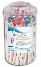 Plaqclnz Pet Toothbrushes for Dogs and Cats - Flex-Head Design, Clear Canister, - £47.15 GBP