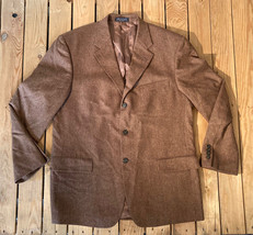 Coconut groove Men’s wool/cashmere button up Suit coat Size L brown C7 - £45.82 GBP