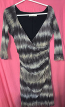 Anthropologie Weston Wear Abstract Nylon Stretchy Form Fitting Dress Sz M - $25.96