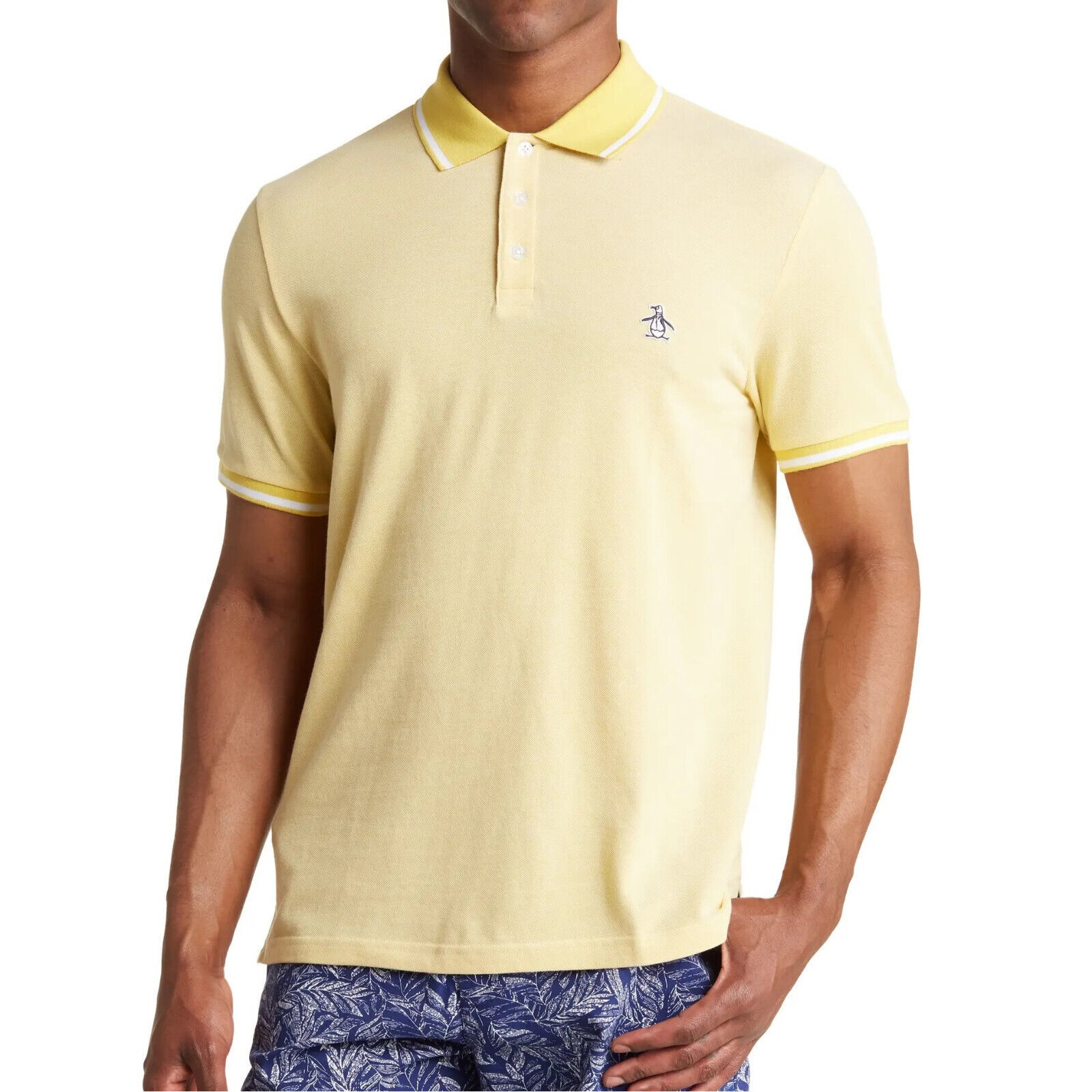 Original Penguin Men&#39;s Short Sleeve Polo Shirt Birdseye Pique Cotton Cre... - $35.12