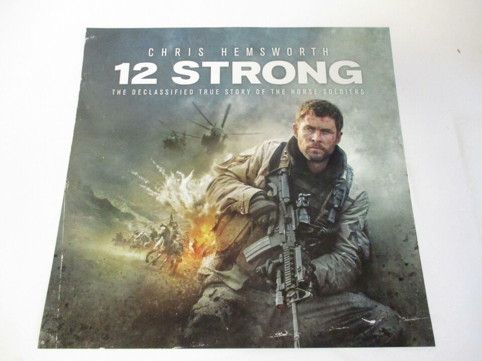 Primary image for 12 Strong Chris Hemsworth Redbox Sign Plastic Ad Movie Poster 14"