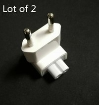 2X EU 2pin Wall Plug European For Apple MacBook Pro iPad iPhone Charger Adapter - £7.13 GBP