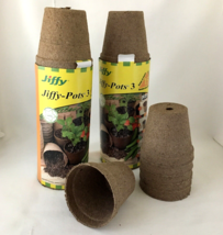 36 Jiffy Pots 3&quot; Diameter Seed Starting Biodegradable Peat Pot Gardening... - $8.46