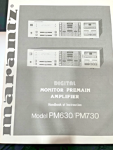 Marantz PM630 PM730  Amplifier Owners Instruction Manual - €8,49 EUR