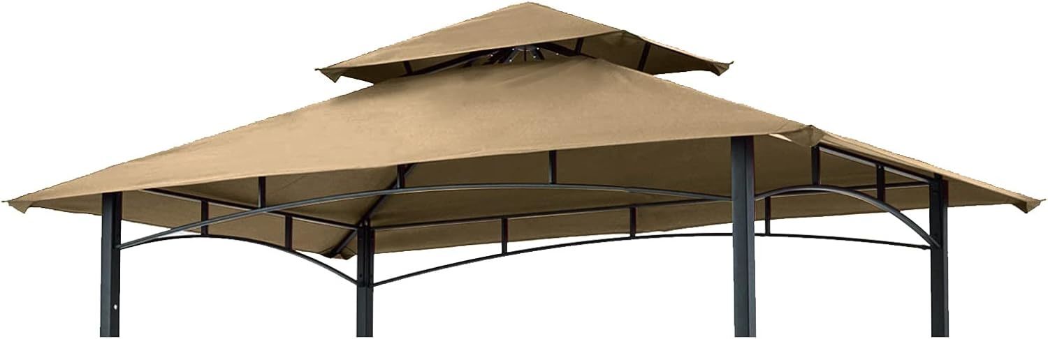 Hugline&#39;S 5X8 Outdoor Grill Shelter Canopy Top Double Tiered Bbq Tent Co... - $46.93